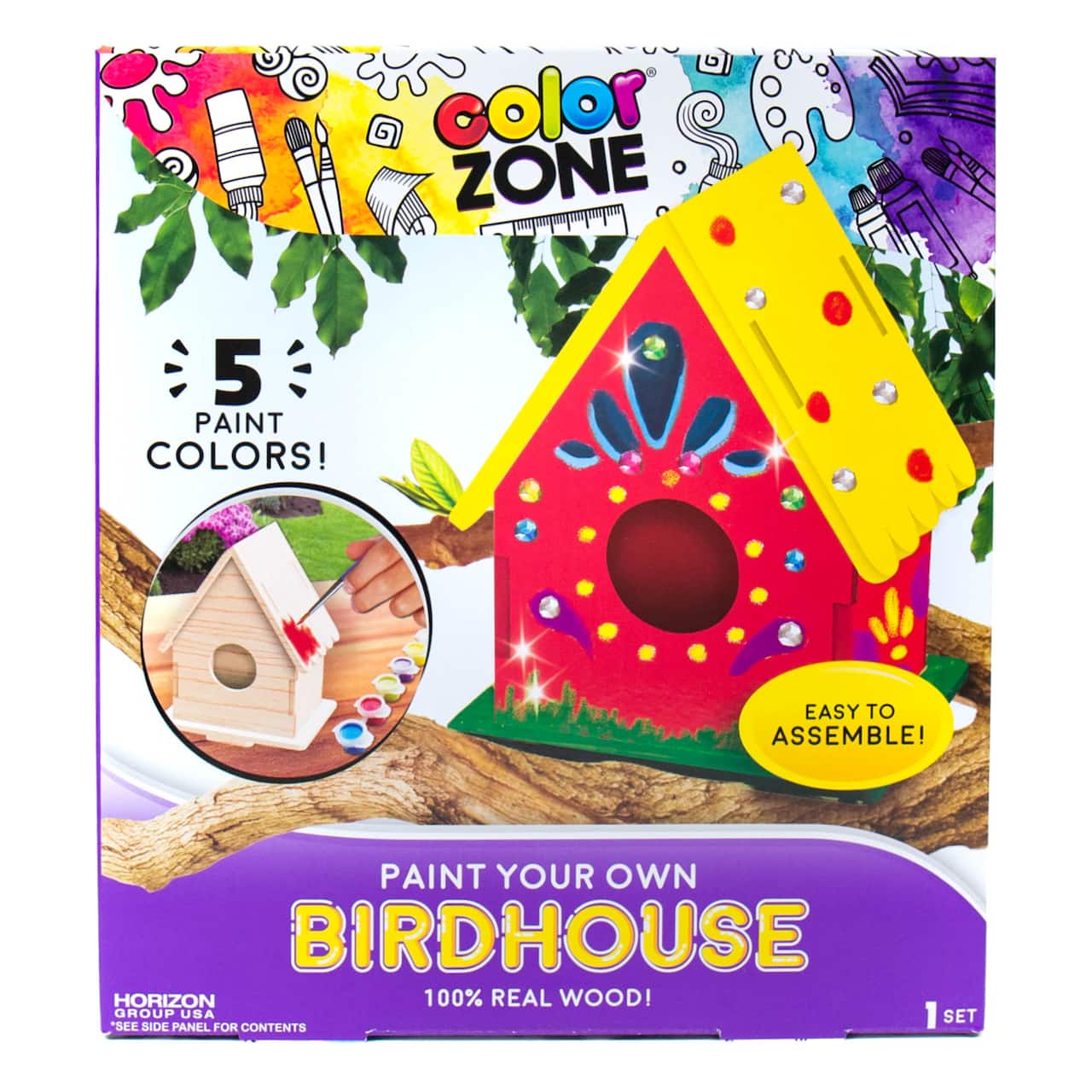 Color Zone&#xAE; Paint Your Own Birdhouse